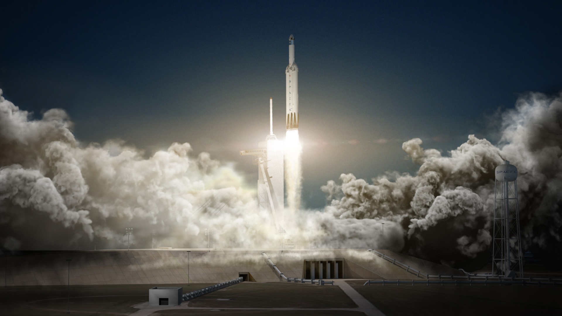 Без проблем не обошлось: SpaceX потеряла центральный ускоритель ракеты Falcon Heavy при попытке посадить его на плавучую платформу - кадры