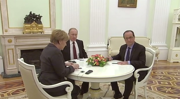 Переговоры Меркель, Путина и Олланда завершились