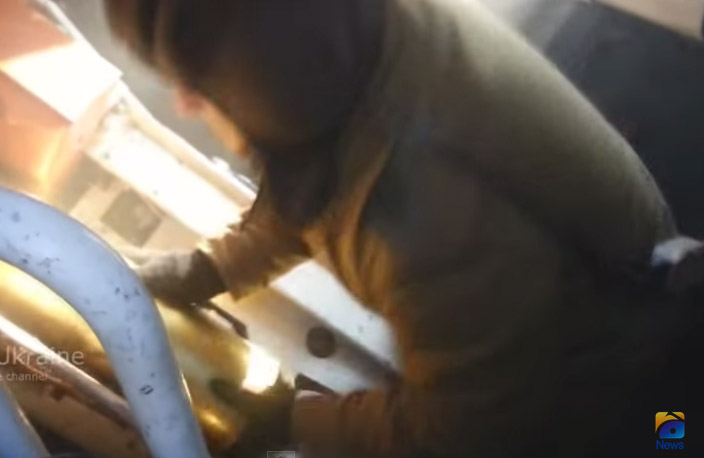 ​Видео боя из кабины украинского САУ