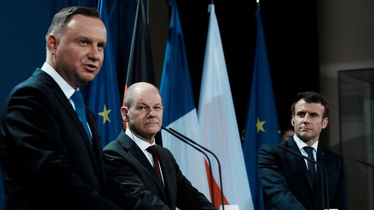 Лидеры Германии, Франции и Польши выступили со словами поддержки Украине во вторую годовщину вторжения РФ