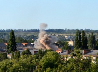 В Киевском районе Донецка снарядом полностью уничтожен дом