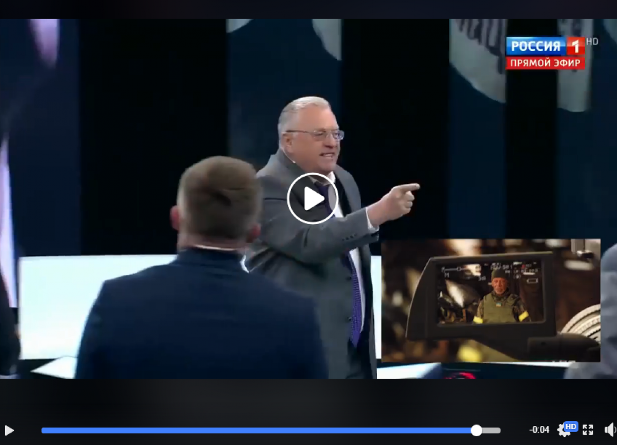 Скабеева показала видео украинского фильма об АТО - Жириновский в ответ закричал: "Сжечь Львов напалмом!"