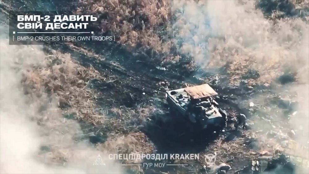 Российская БМП раздавила своих же десантников: паническое бегство попало на видео