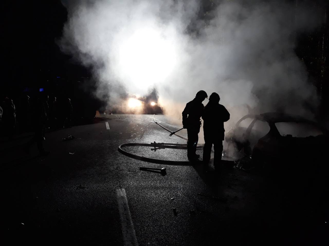 Лесовоз раздавил одну машину, вторая выгорела дотла: в трагичном ДТП возле Ровно погибло два человека - кадры