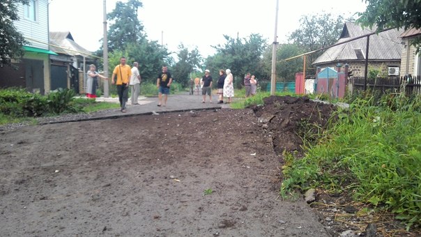 Как выглядит место обстрела в Куйбышевском районе Донецка