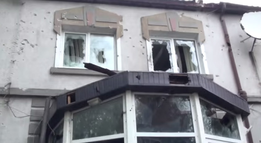 Видео уничтоженной боевиками ДНР базы "казаков" в Донецке‏