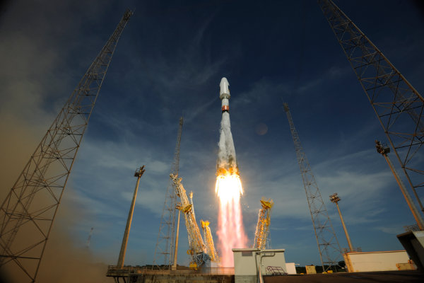 ​Ракета-носитель «Союз-СТ» отправилась на орбиту с европейскими интернет-спутниками