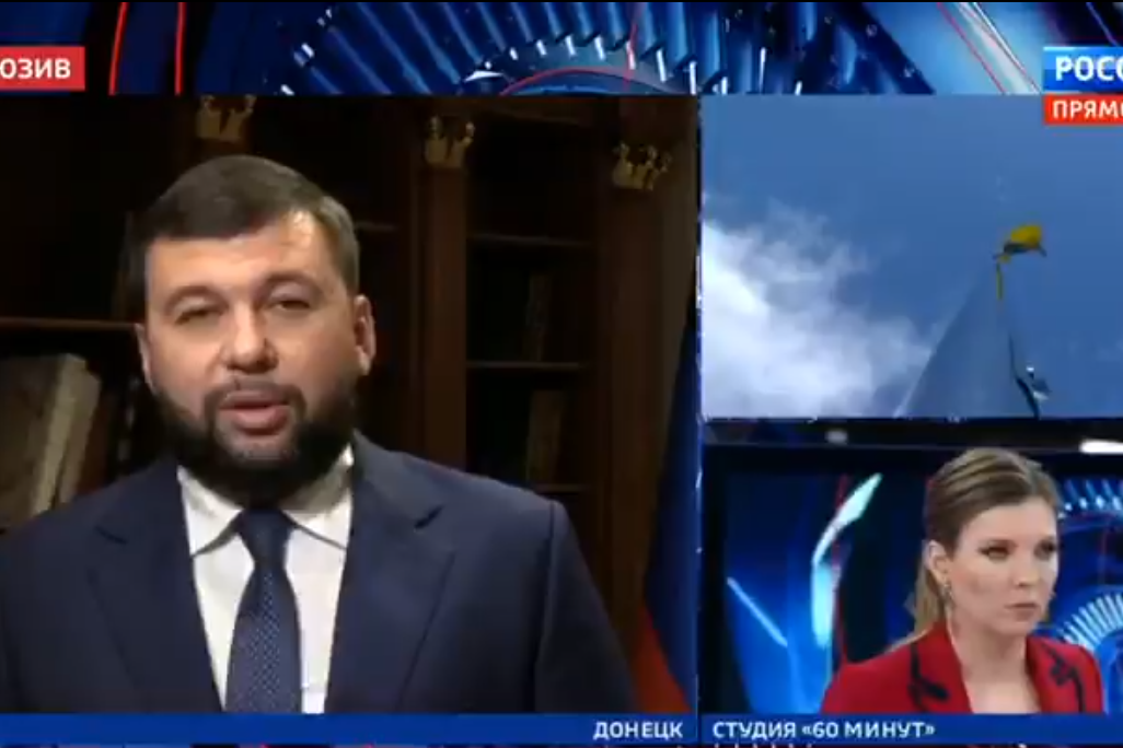 Над Пушилиным хохотала Скабеева и все гости шоу "60 минут" из-за слов об Украине: кадры