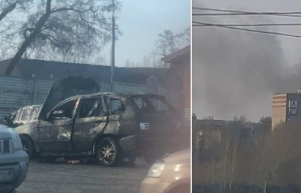Мощный взрыв в оккупированном Донецке: на стоянке "УБОПа МВД ДНР" подорвали BMW X5 - первые фото