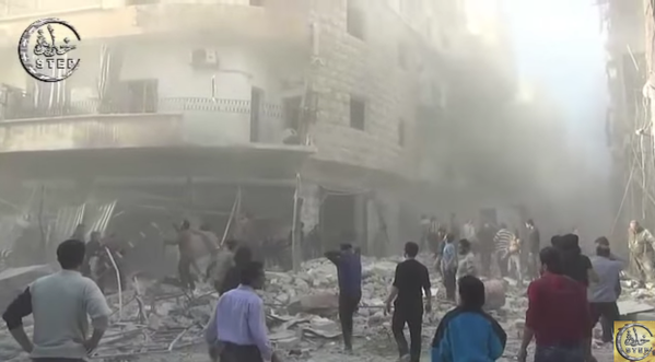 Современный фашизм: жуткие кадры последствий российских авиаударов по мирным сирийцам