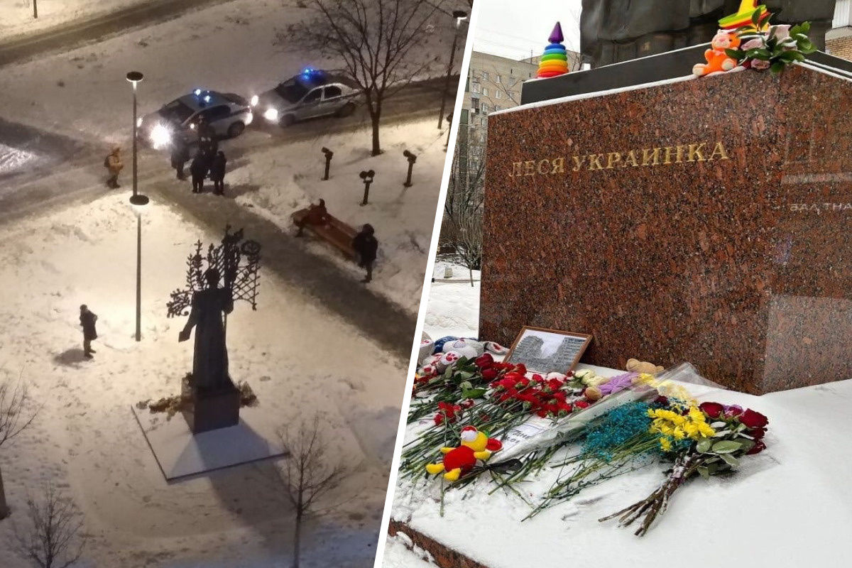 ​"Я не боюсь Путина", – москвичи возложили цветы к памятнику Лесе Украинке в память о Днепре, кадры