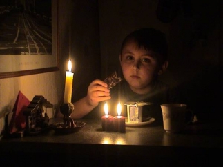 В Луганске встречали Новый год без электричества