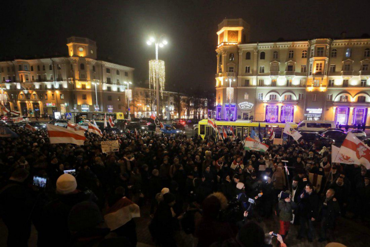 ​Так выглядит "Майдан" против "Союзного государства" в Минске - счет протестующих идет на тысячи