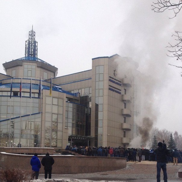 В Киеве горел Дом Футбола