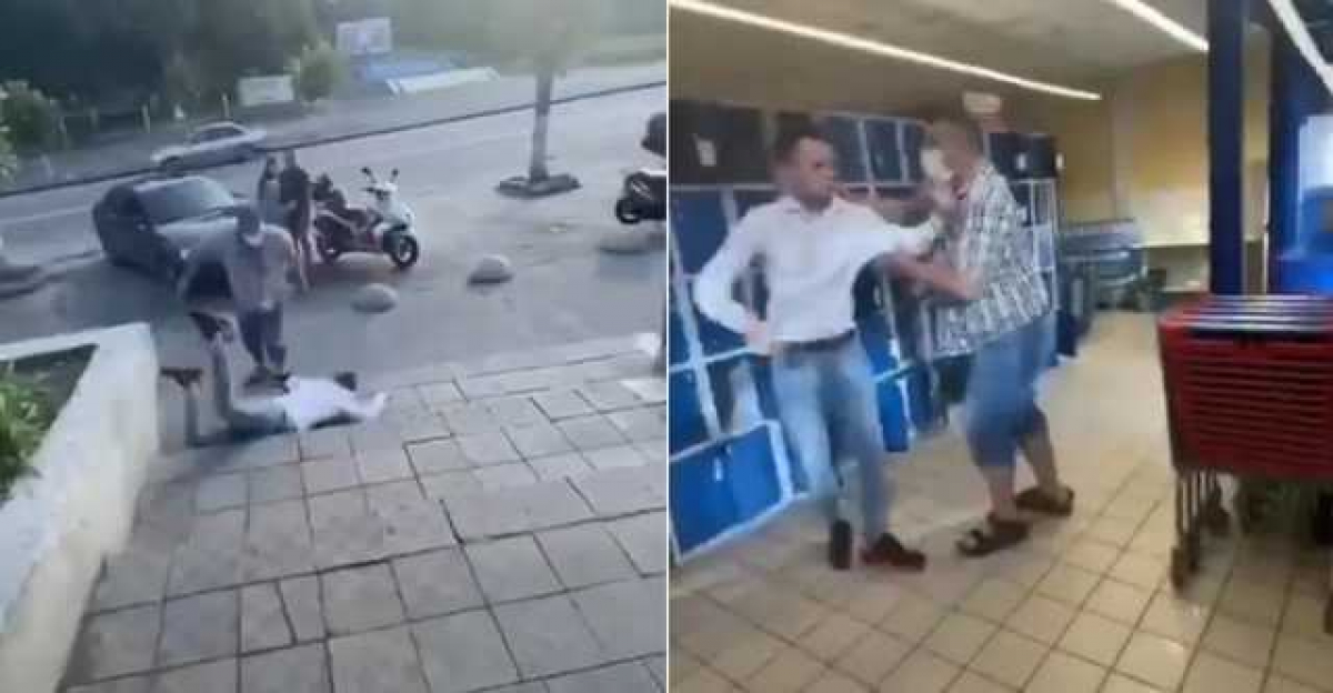 Под Киевом в супермаркете мужчину без маски избили палкой колбасы: у видео с дракой неожиданный финал