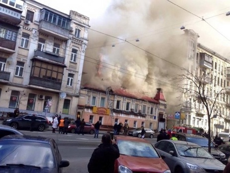 Подробности пожара в ресторане "Вареничная "Катюша" в Киеве