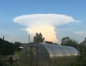 Жители Кузбасса, увидев облако в небе, похожее на гриб, перепугались, что началась ядерная война с США