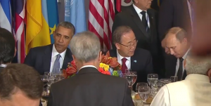 Фотофакт: Обама и Путин оказались на ланче в здании Генассамблеи ООН за одним столом