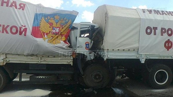 Грузовики путинской гуманитарки для Донбасса попали в ДТП. Есть пострадавшие