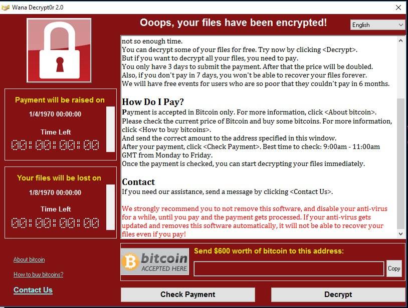 Wanna Cry вновь напомнил о себе: жертвы масштабного компьютерного вируса получили новые письма