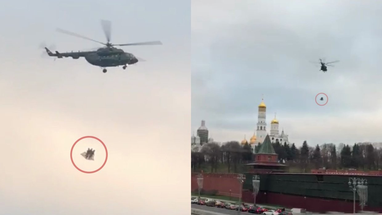 У Путина рассказали про загадочные вертолеты над Кремлем – видео