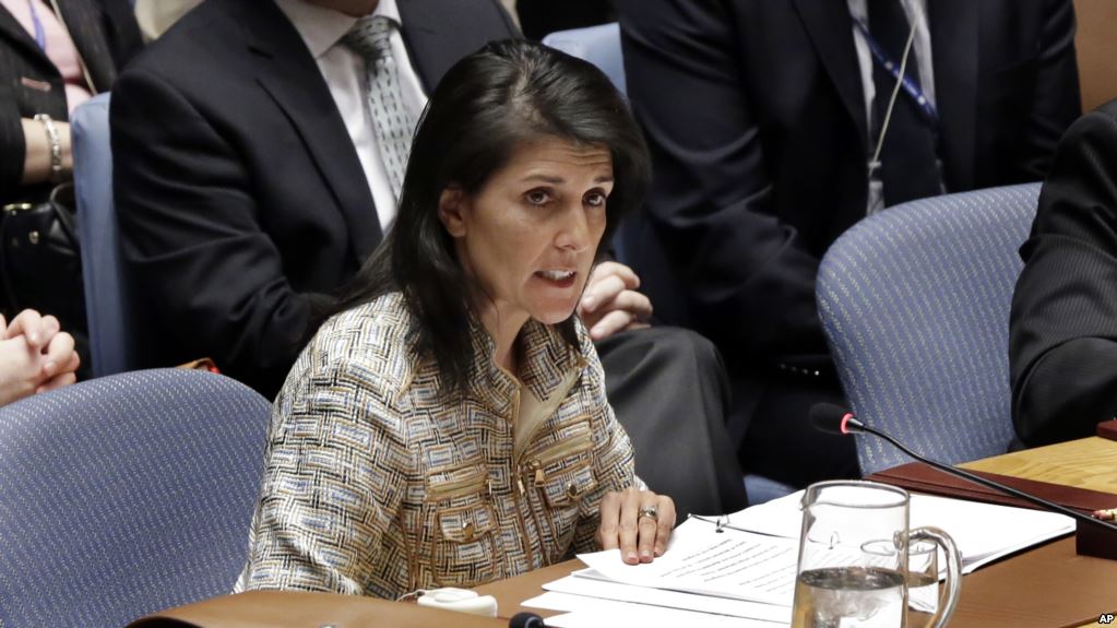 Постпред США в ООН Ники Хейли призвала Евросоюз к единству в вопросе антироссийских санкций до полного выполнения Кремлем минских соглашений