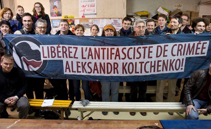 Во Франции прошел пикет в поддержку крымского активиста Кольченко