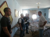Представители ОБСЕ посетили пострадавшую при артобстреле колонию строго режима в Донецке