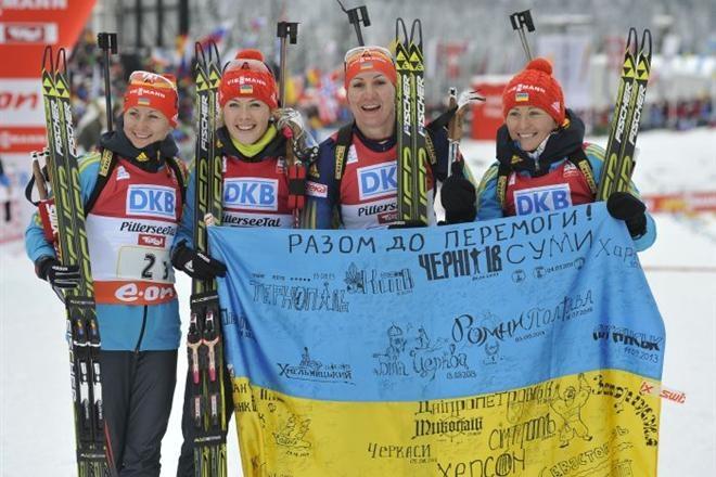 Женская сборная Украины завоевала "бронзу" на этапе Кубка мира по биатлону