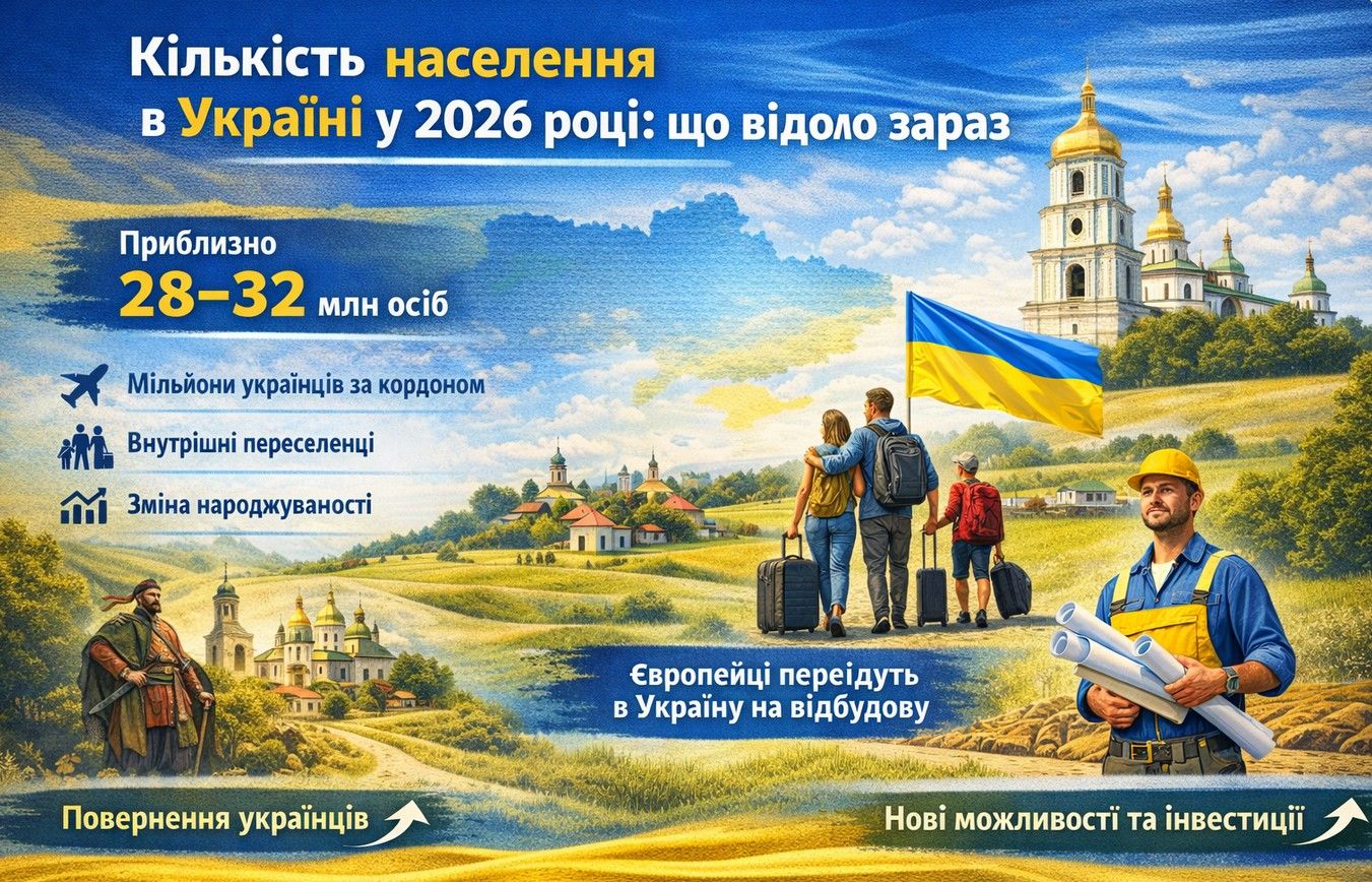 Кількість населення в Україні у 2026 році: що відомо зараз