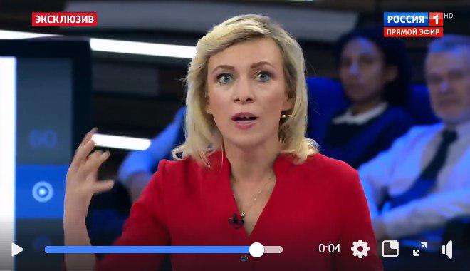 ​Украинские СМИ довели Захарову до бешенства на российском ТВ: видео скандала в прямом эфире