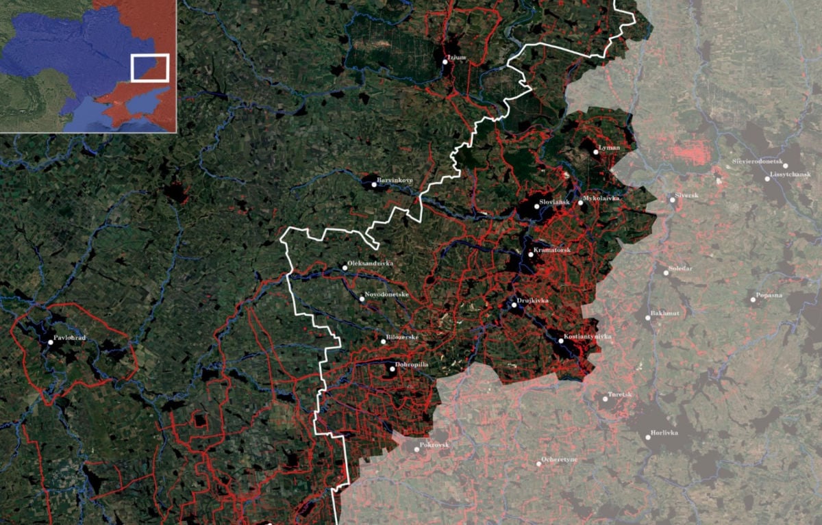 OSINT-аналитик на карте укреплений объяснил, почему ВСУ не могут выйти с Донбасса