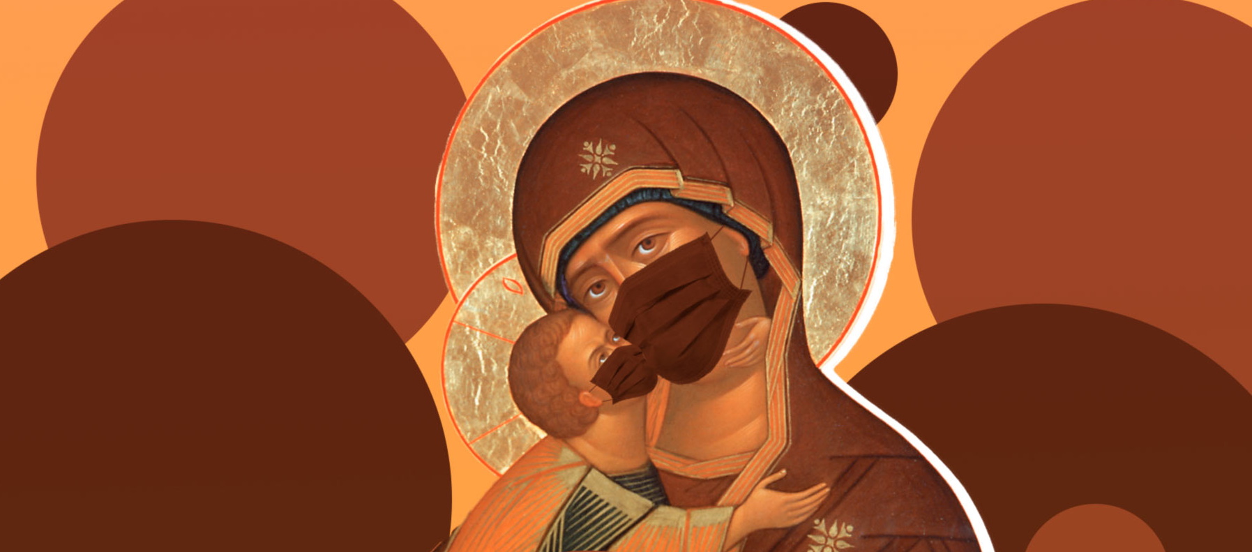 "Жуткий признак COVID-19": в России на иконе Богородицы появилась защитная маска