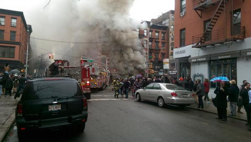 Взрыв домов на Манхэттене в Нью-Йорке. Прямая видео-трансляция 