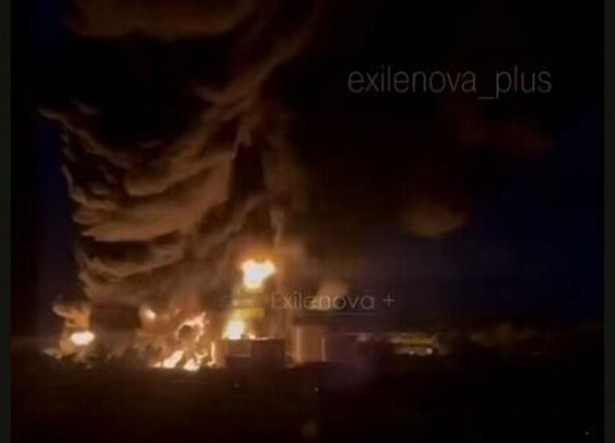 Под Ростовом в Гуково украинские БпЛА разбомбили крупную нефтебазу – видео пожара
