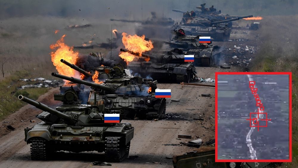​Украина разгромила армию РФ под Андреевкой: ВСУ сожгли целую колонну танков 