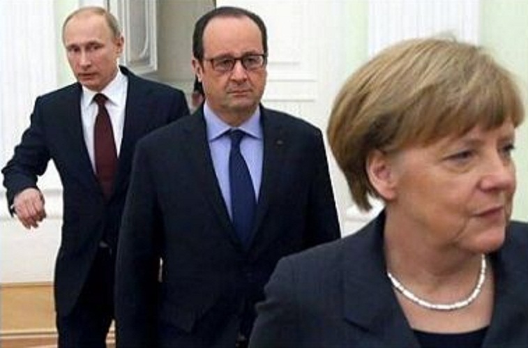 Путин испугался совместной встречи с Меркель и Олландом - президент РФ решил ограничиться двусторонними переговорами
