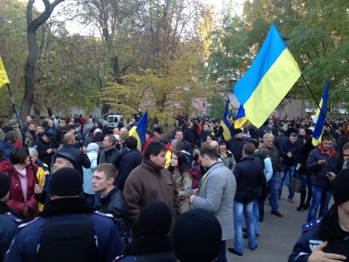 Интересные кадры с сегодняшнего митинга против фальсификации выборов в Одессе  