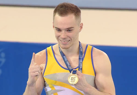 Украинский гимнаст Олег Верняев стал двукратным чемпионом Европы, опередив представителя России