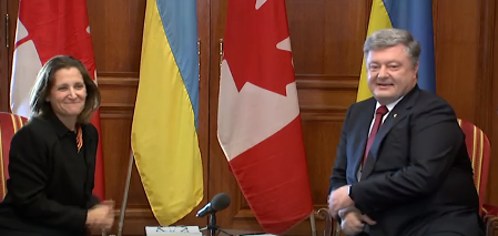 Порошенко встретился с министром иностранных дел Канады Христей Фриланд - кадры
