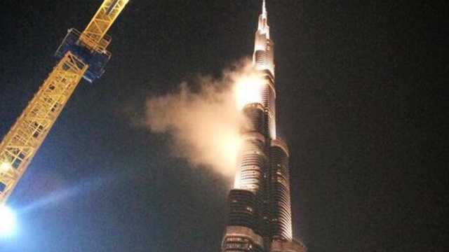 Онлайн трансляция пожара Бурдж – Халифы в Дубае