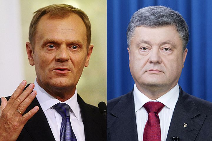 Порошенко и Туск договорились о создании дорожной карты по отводу вооружения в Донбассе