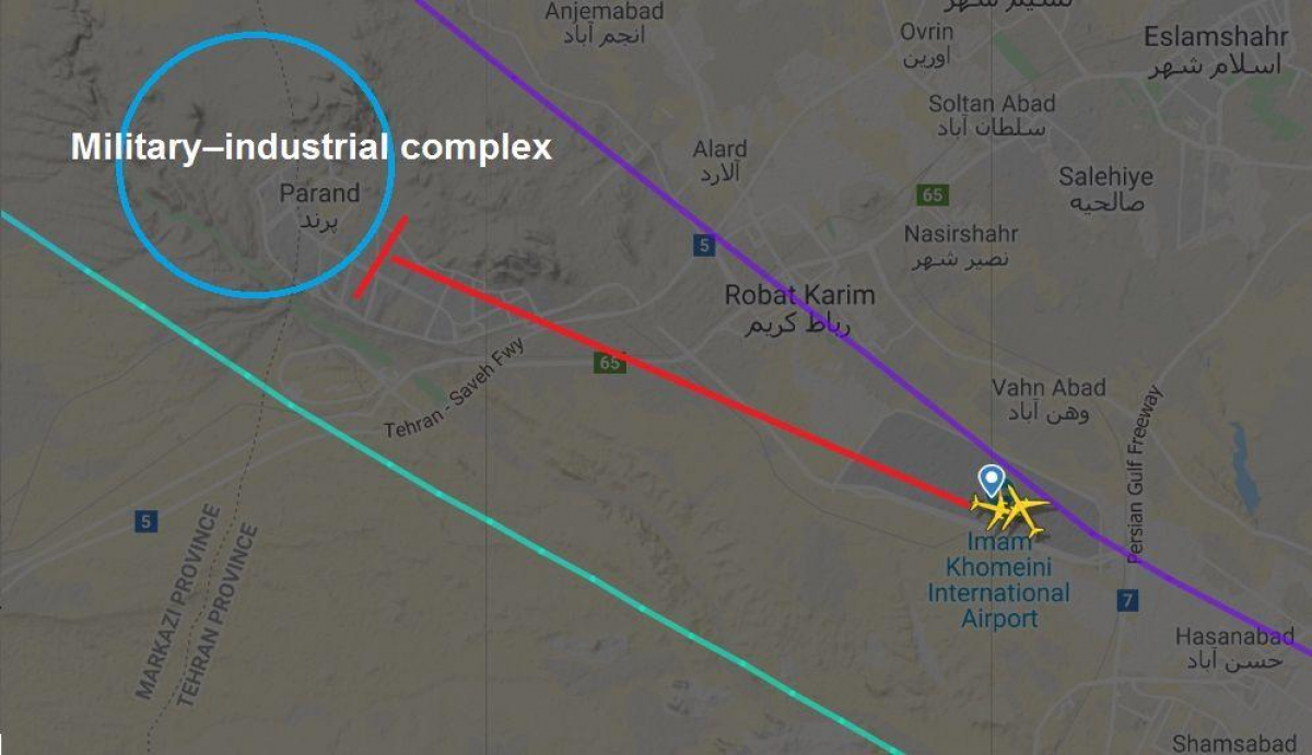 Источник: Украинский авиалайнер мог пролететь возле секретного военного комплекса Ирана