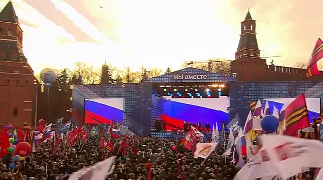Полное видео выступления Путина на митинге в честь годовщины присоединения Крыма