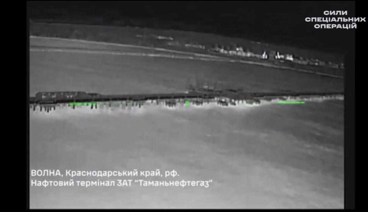 Дрони успішно досягли цілей: ССО показали відео удару по терміналу "Таманьнефтегаз" у Росії