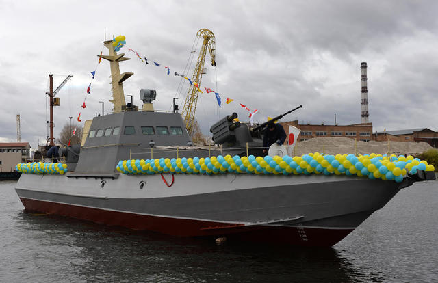 В Украине был спущен на воду артиллерийский бронированный катер 