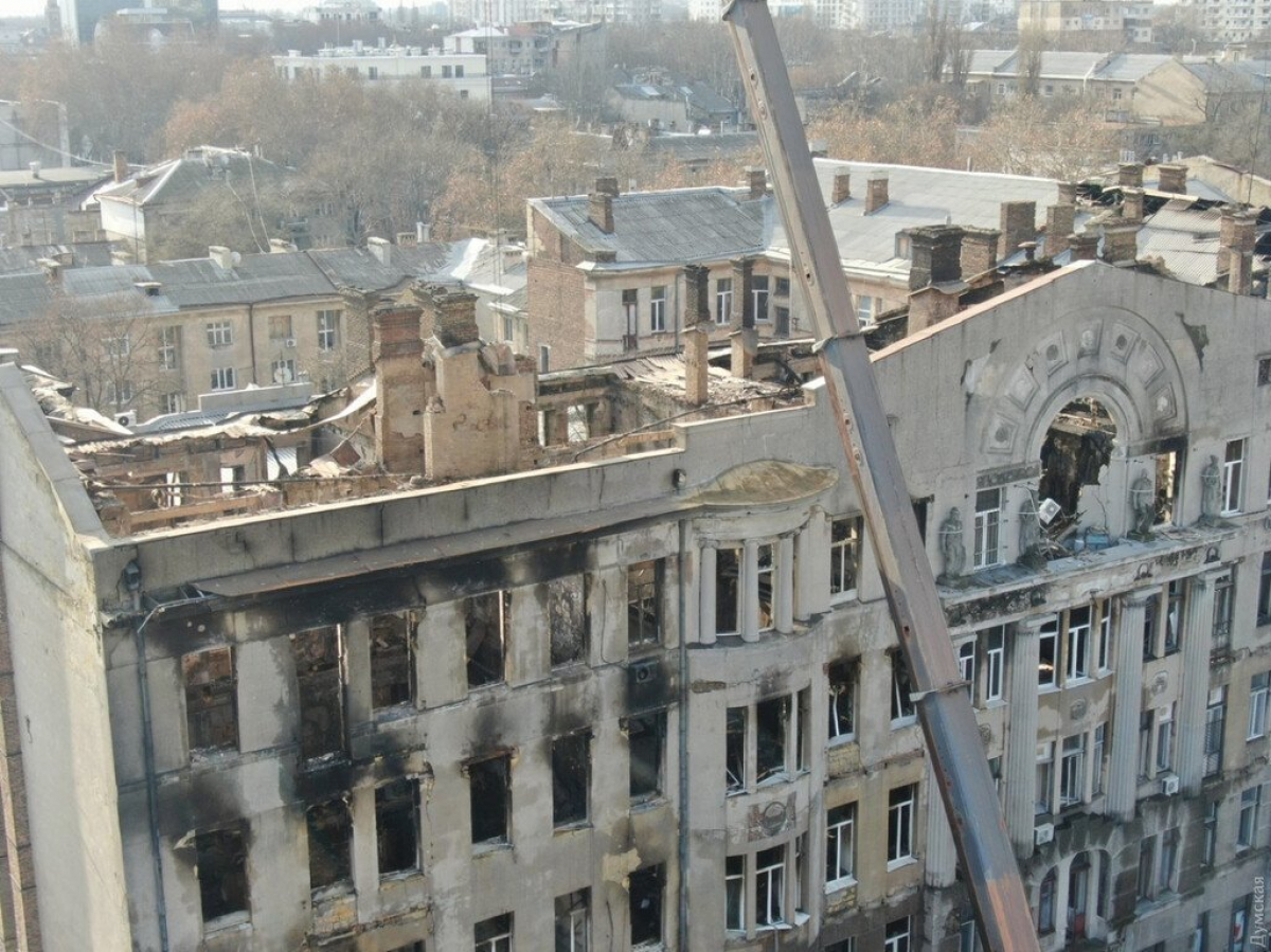 Что осталось от сгоревшего колледжа в Одессе: эти кадры показывают впервые