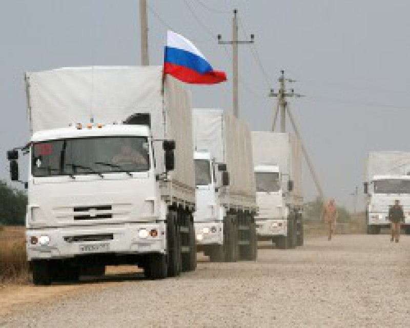 Седьмая колонна российской гуманитарки пересекает украинскую границу