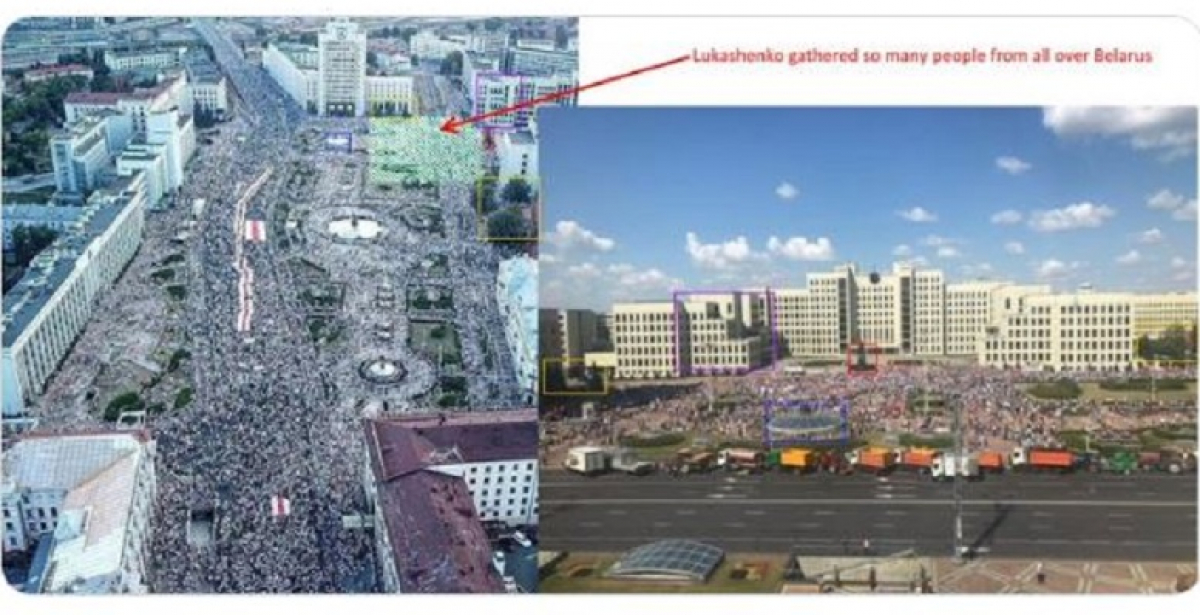 В Сети показали реальный уровень поддержки Лукашенко на митинге: он снова проиграл Тихановской