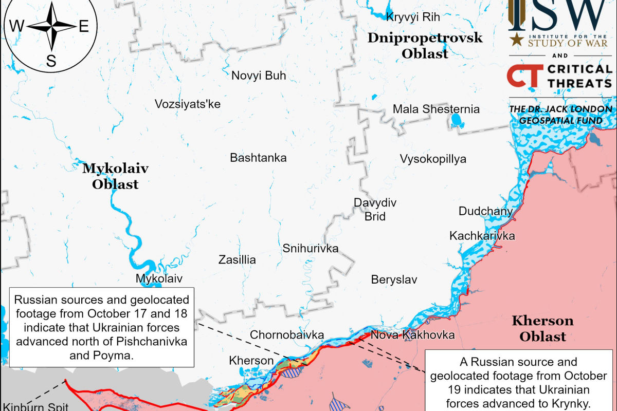 ​ВСУ форсировали Днепр и закрепились в Крынках на левобережье Херсонщины - ISW